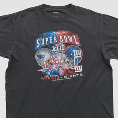 Super Bowl XLII Reebok 2008 T-shirt Black Vintage