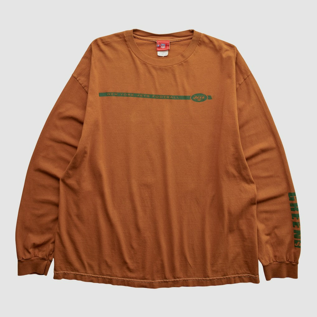 New York Jets NFL 2000s Long Sleeve T-shirt Clay Vintage