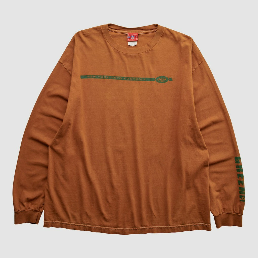 New York Jets NFL 2000s Long Sleeve T-shirt Clay Vintage
