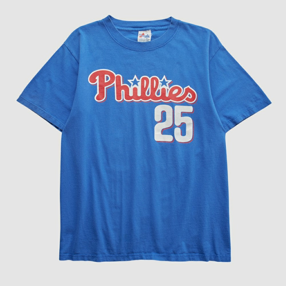 Philadelphia Phillies Majestic 2000s T-shirt - Blue - S by Fanatics Real Vintage T-shirts
