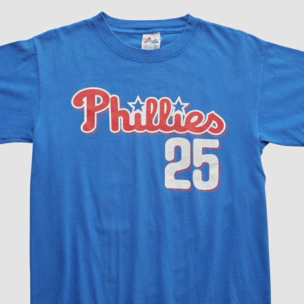 Philadelphia Phillies Majestic 2000s T-shirt - Blue - S by Fanatics Real Vintage T-shirts