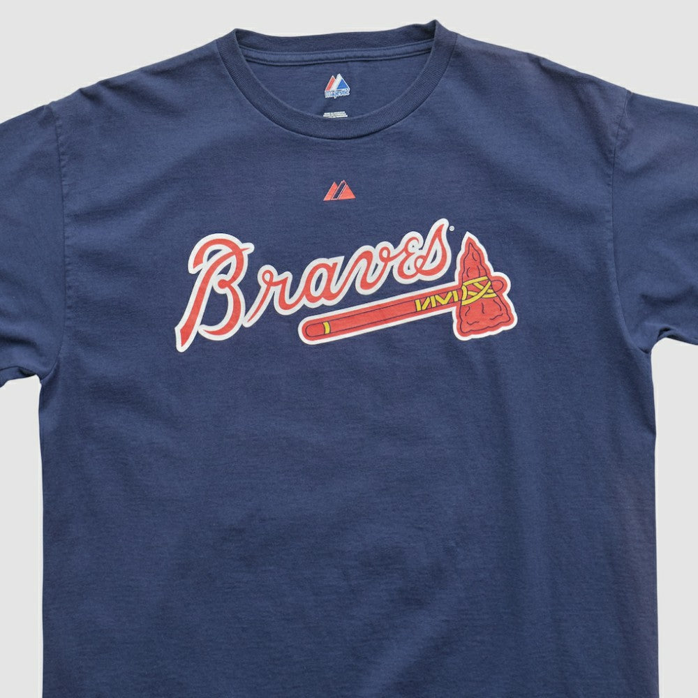 Atlanta Braves Majestic 2000s T-shirt - Navy - L by Fanatics Real Vintage T-shirts