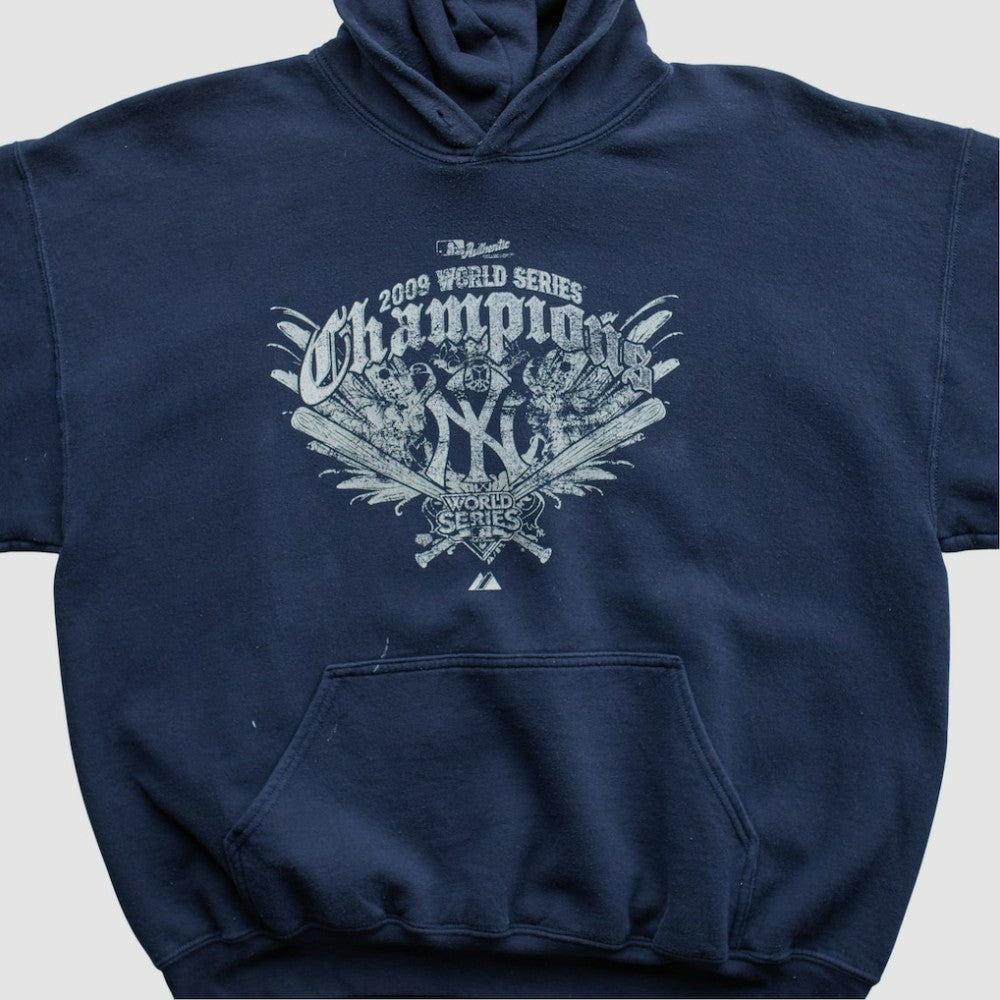 World Series Gildan 2009 Hooded Pullover Sweatshirt - Navy - L by Fanatics Real Vintage Pullover