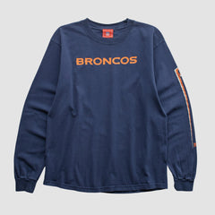 Denver Broncos NFL 2000s Long Sleeve T-shirt Navy Vintage