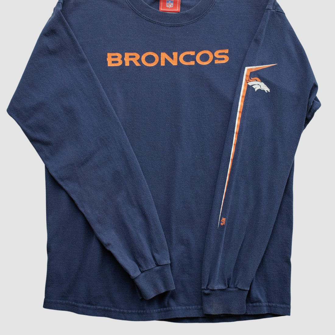 Denver Broncos NFL 2000s Long Sleeve T-shirt Navy Vintage