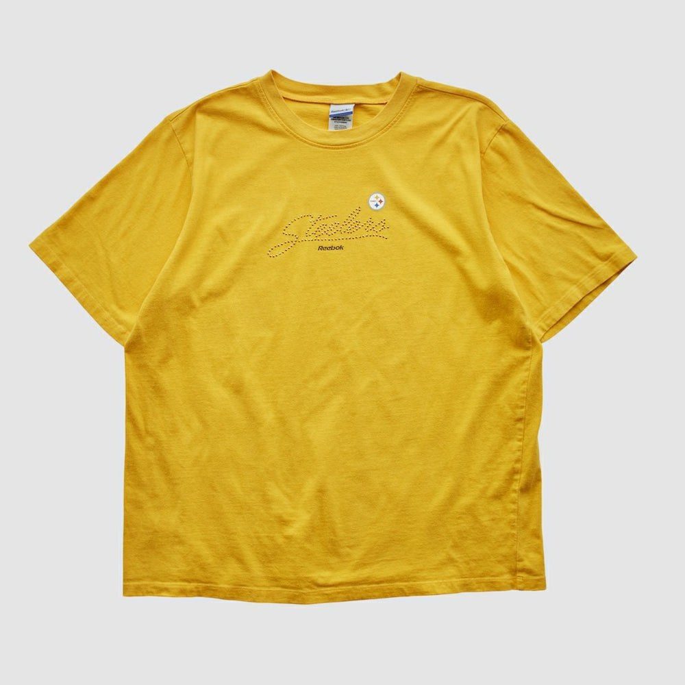Pittsburgh Steelers Reebok 2000s T-shirt Yellow Vintage