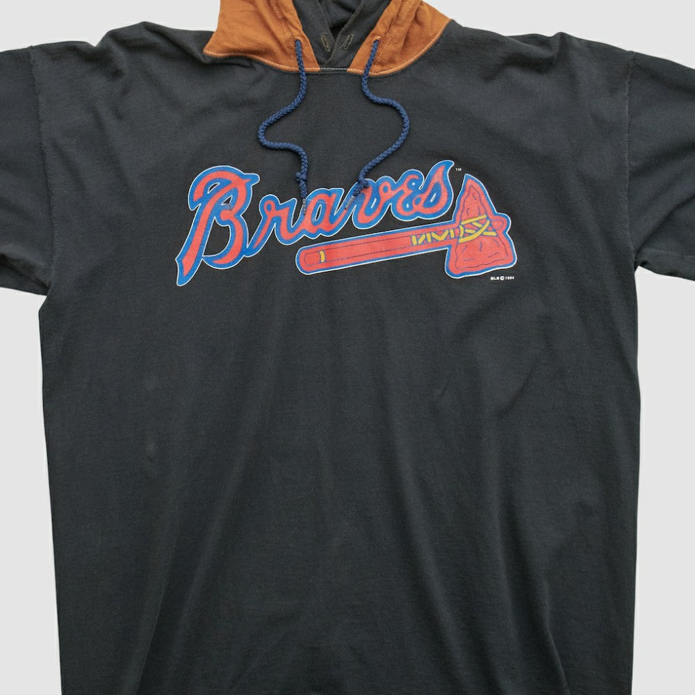 Atlanta Braves Salem Sportswear 1994 Hooded T-shirt - Black - XL by Fanatics Real Vintage T-shirts