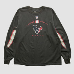 Houston Texans Reebok 2000s Long Sleeve T-shirt Black Vintage