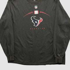 Houston Texans Reebok 2000s Long Sleeve T-shirt Black Vintage