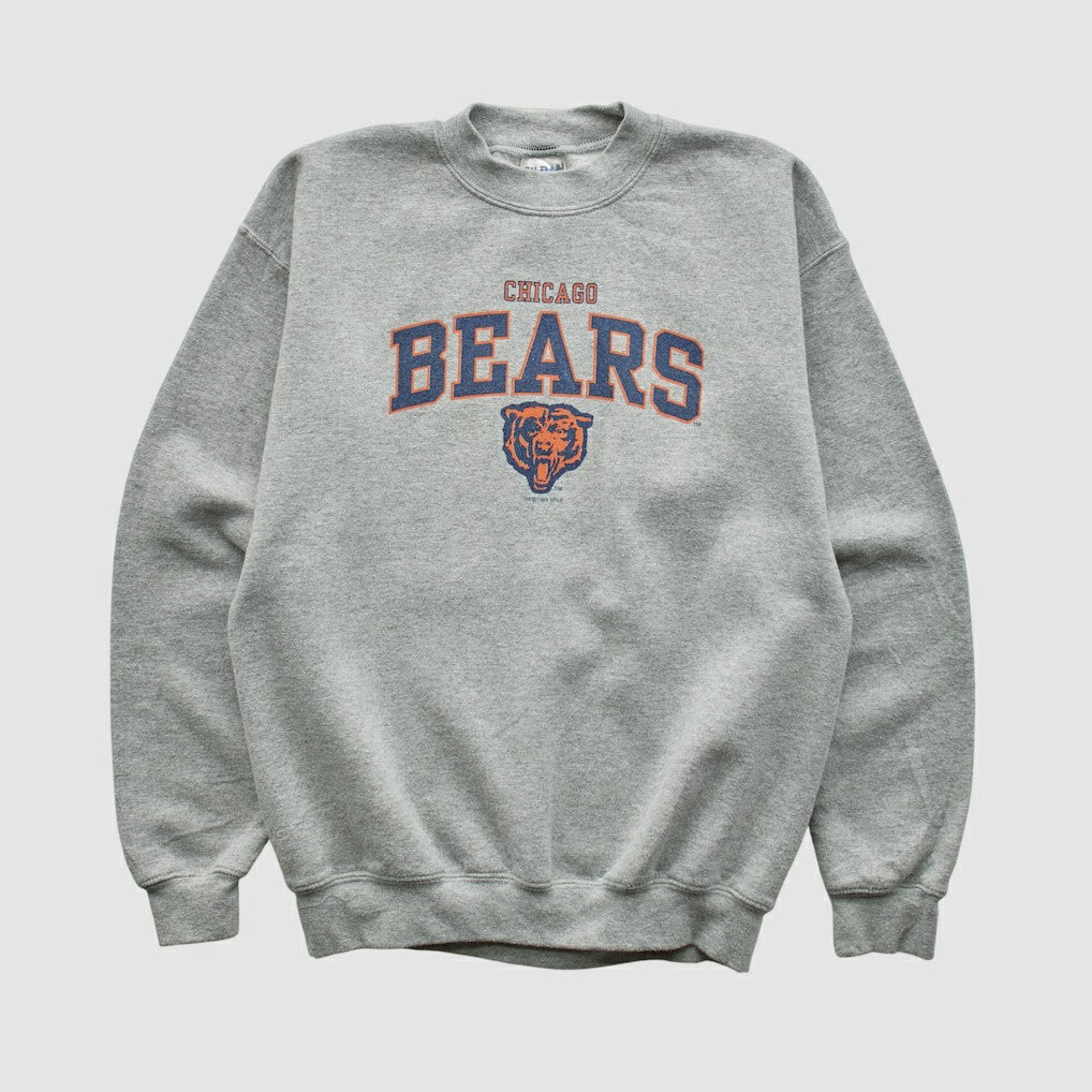 Chicago Bears Gildan 1999 Pullover Sweatshirt Heather Gray Yth L Real Vintage
