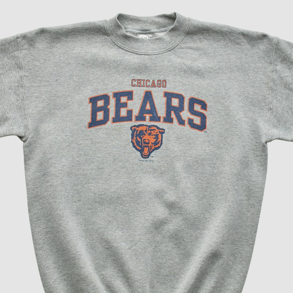 Chicago Bears Gildan 1999 Pullover Sweatshirt Heather Gray Yth L Real Vintage