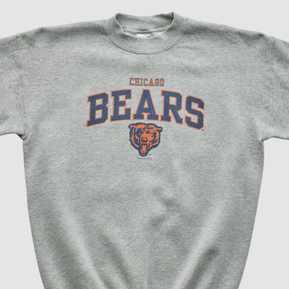 Chicago Bears Gildan 1999 Pullover Sweatshirt Heather Gray Yth L Real Vintage