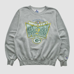 Green Bay Packers Champion 1998 Pullover Sweatshirt Heather Gray Vintage