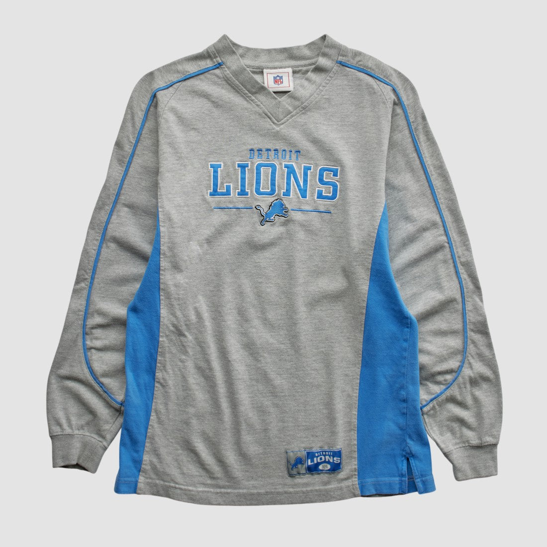 Detroit Lions NFL 2000s Long Sleeve T-shirt Heather Gray Vintage
