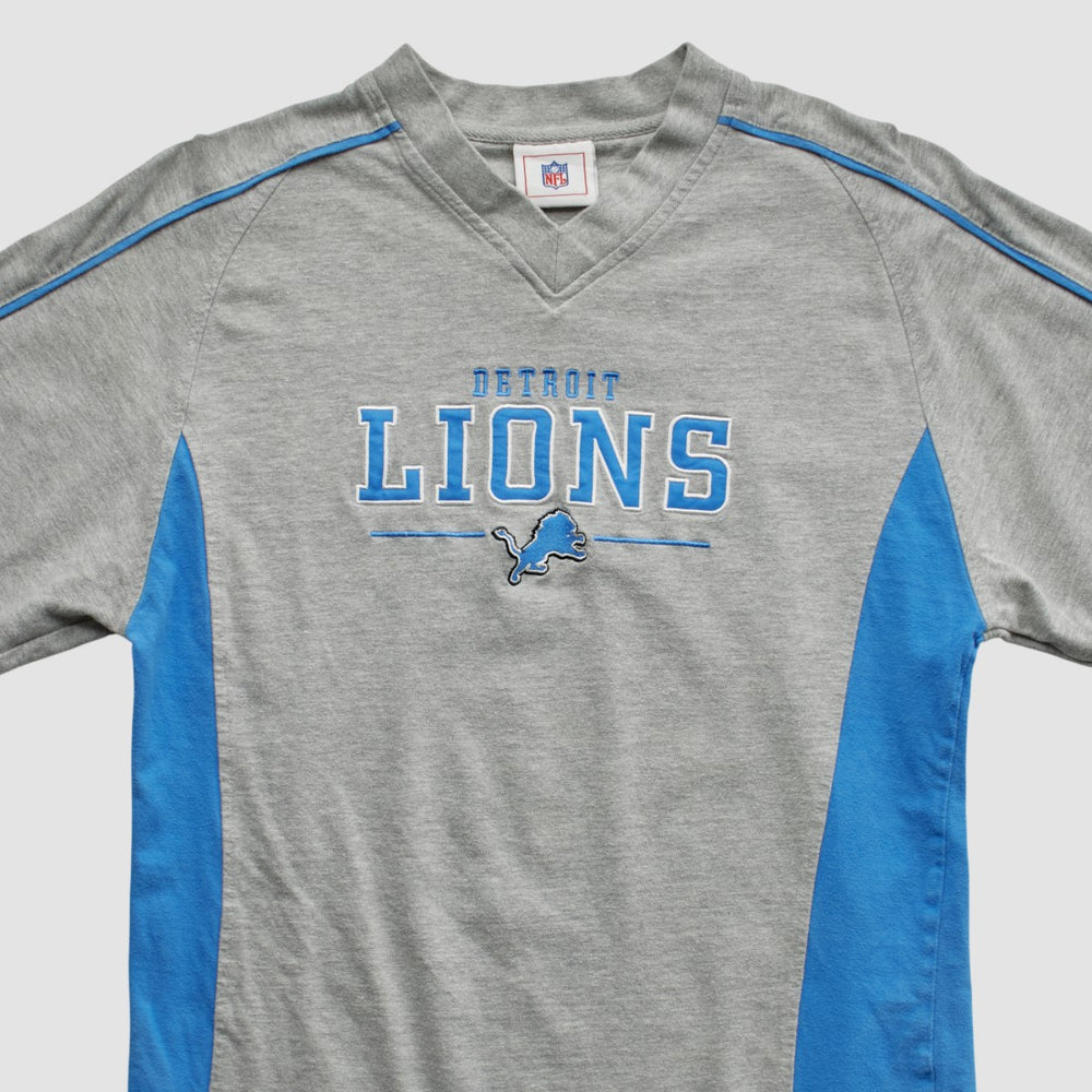 Detroit Lions NFL 2000s Long Sleeve T-shirt Heather Gray Vintage