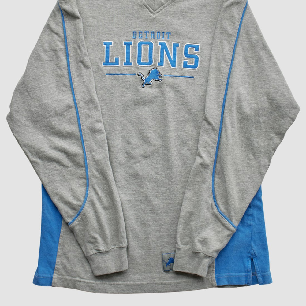 Detroit Lions NFL 2000s Long Sleeve T-shirt Heather Gray Vintage