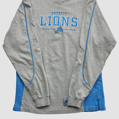 Detroit Lions NFL 2000s Long Sleeve T-shirt Heather Gray Vintage