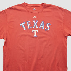 Texas Rangers Majestic 2000s T-shirt - Red - 2XL by Fanatics Real Vintage T-shirts