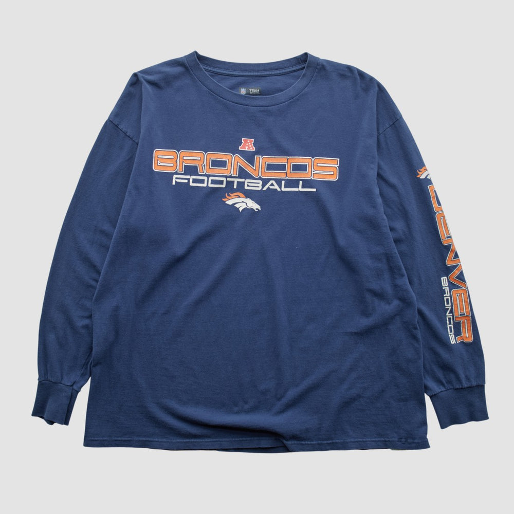Denver Broncos NFL 2010s Long Sleeve T-shirt Navy Vintage