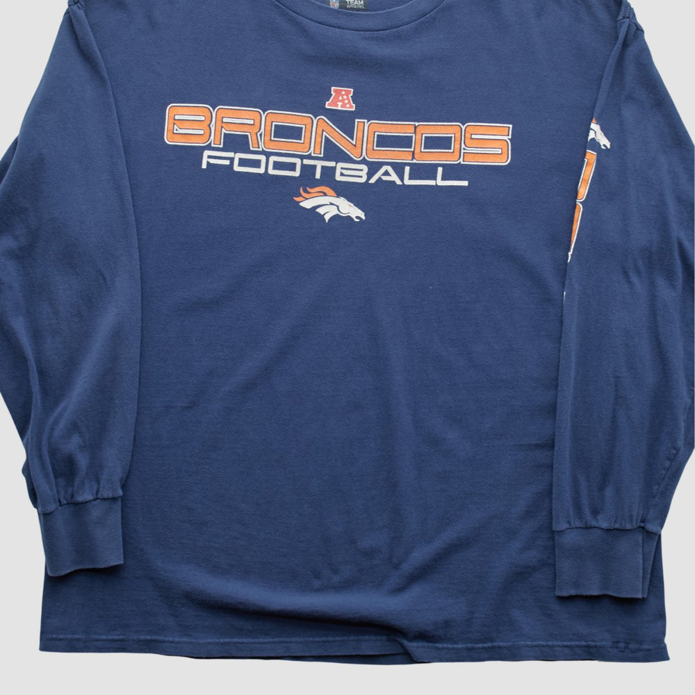 Denver Broncos NFL 2010s Long Sleeve T-shirt Navy Vintage