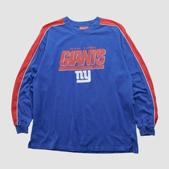 New York Giants NFL 2000s Long Sleeve T-shirt Blue Vintage