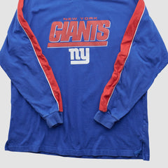 New York Giants NFL 2000s Long Sleeve T-shirt Blue Vintage