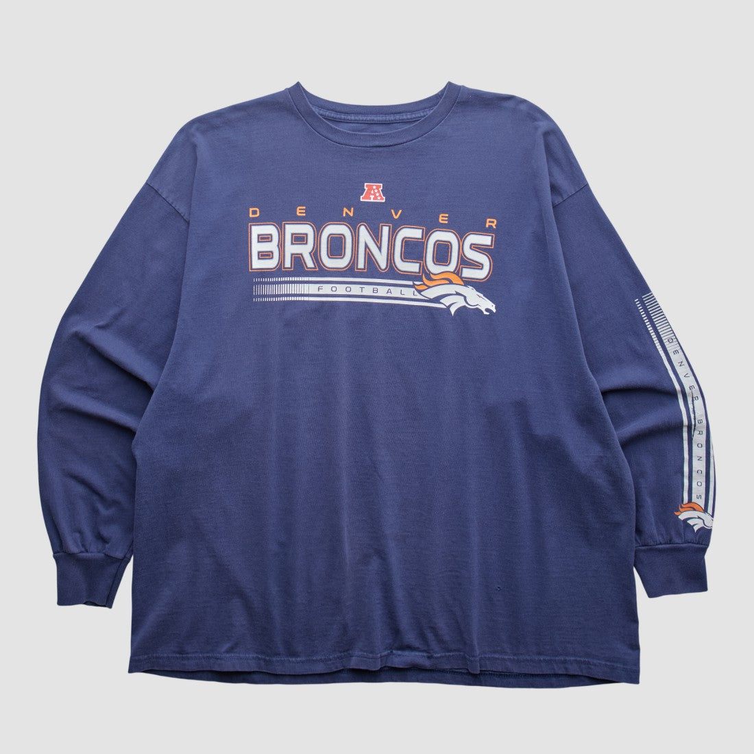 Denver Broncos NFL 2000s Long Sleeve T-shirt Navy Vintage