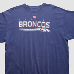 Denver Broncos NFL 2000s Long Sleeve T-shirt Navy Vintage