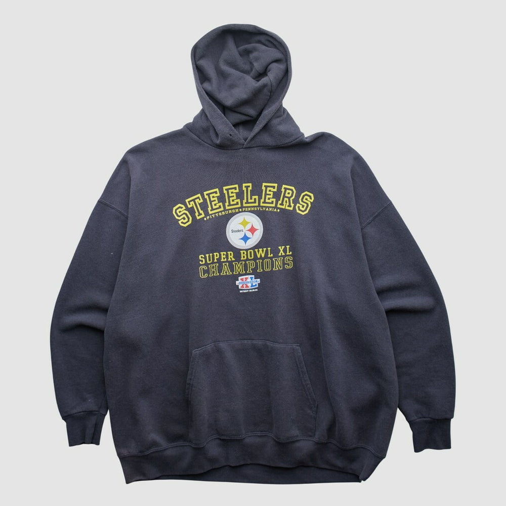 Pittsburgh Steelers 2006 Hooded Pullover Sweatshirt Black Vintage