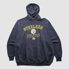 Pittsburgh Steelers 2006 Hooded Pullover Sweatshirt Black Vintage