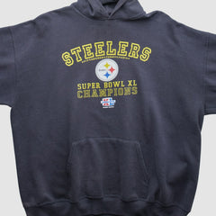 Pittsburgh Steelers 2006 Hooded Pullover Sweatshirt Black Vintage