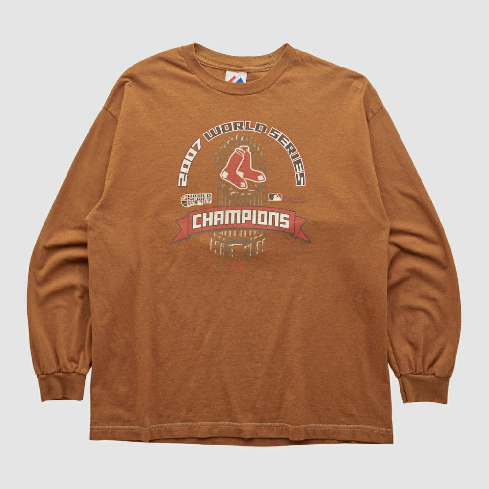 World Series Majestic 2007 Long Sleeve T-shirt - Clay - L by Fanatics Real Vintage T-shirts