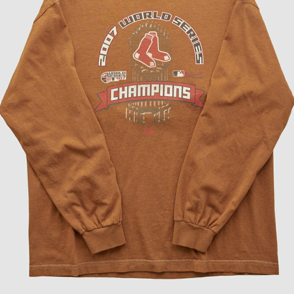 World Series Majestic 2007 Long Sleeve T-shirt - Clay - L by Fanatics Real Vintage T-shirts