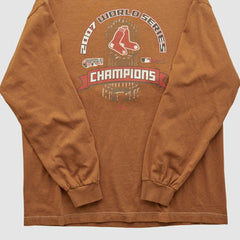 World Series Majestic 2007 Long Sleeve T-shirt - Clay - L by Fanatics Real Vintage T-shirts
