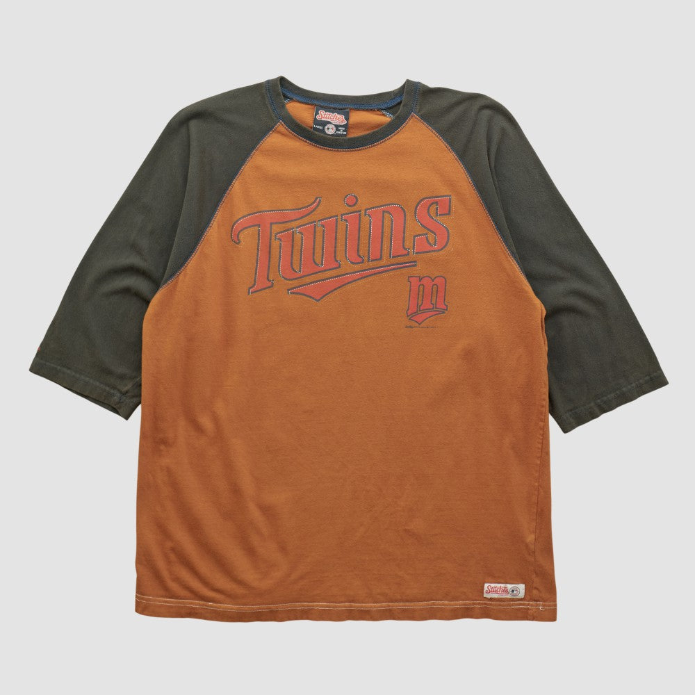 Minnesota Twins Stitches 2010s T-shirt - Clay - L by Fanatics Real Vintage T-shirts
