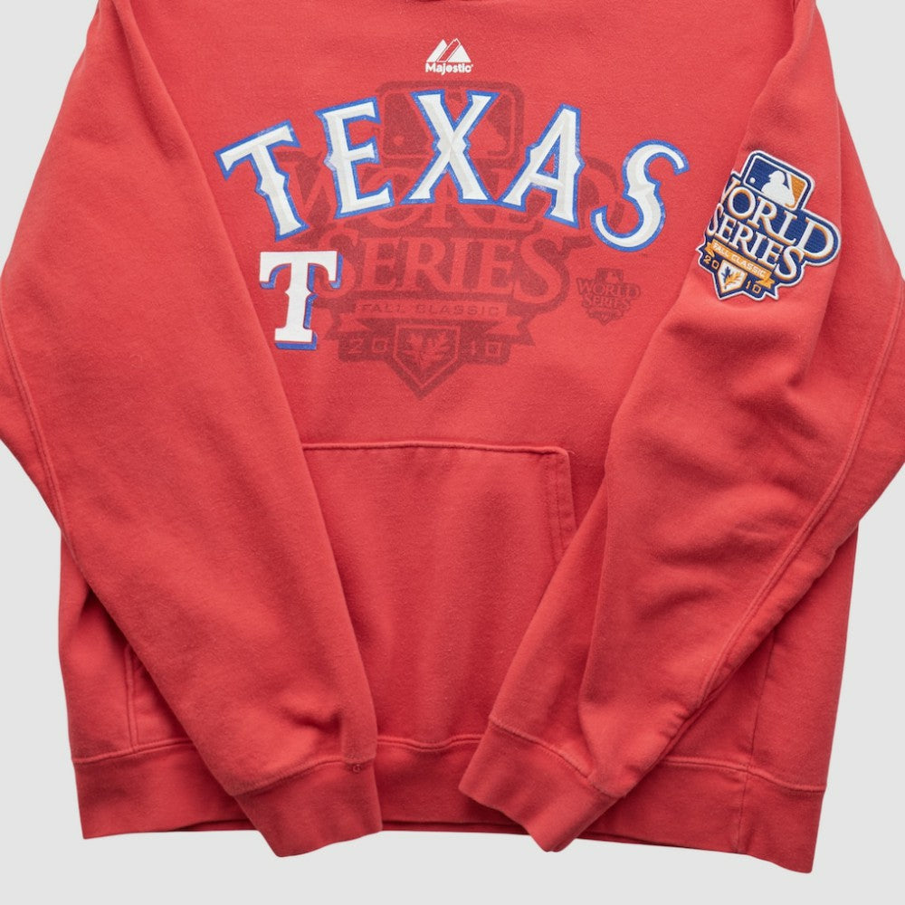 World Series Majestic 2010 Hooded Pullover Sweatshirt - Red - S by Fanatics Real Vintage Pullover