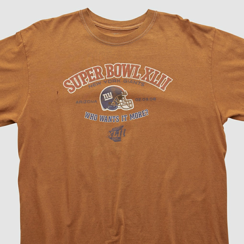 Super Bowl XLII 2008 Long Sleeve T-shirt Clay Vintage