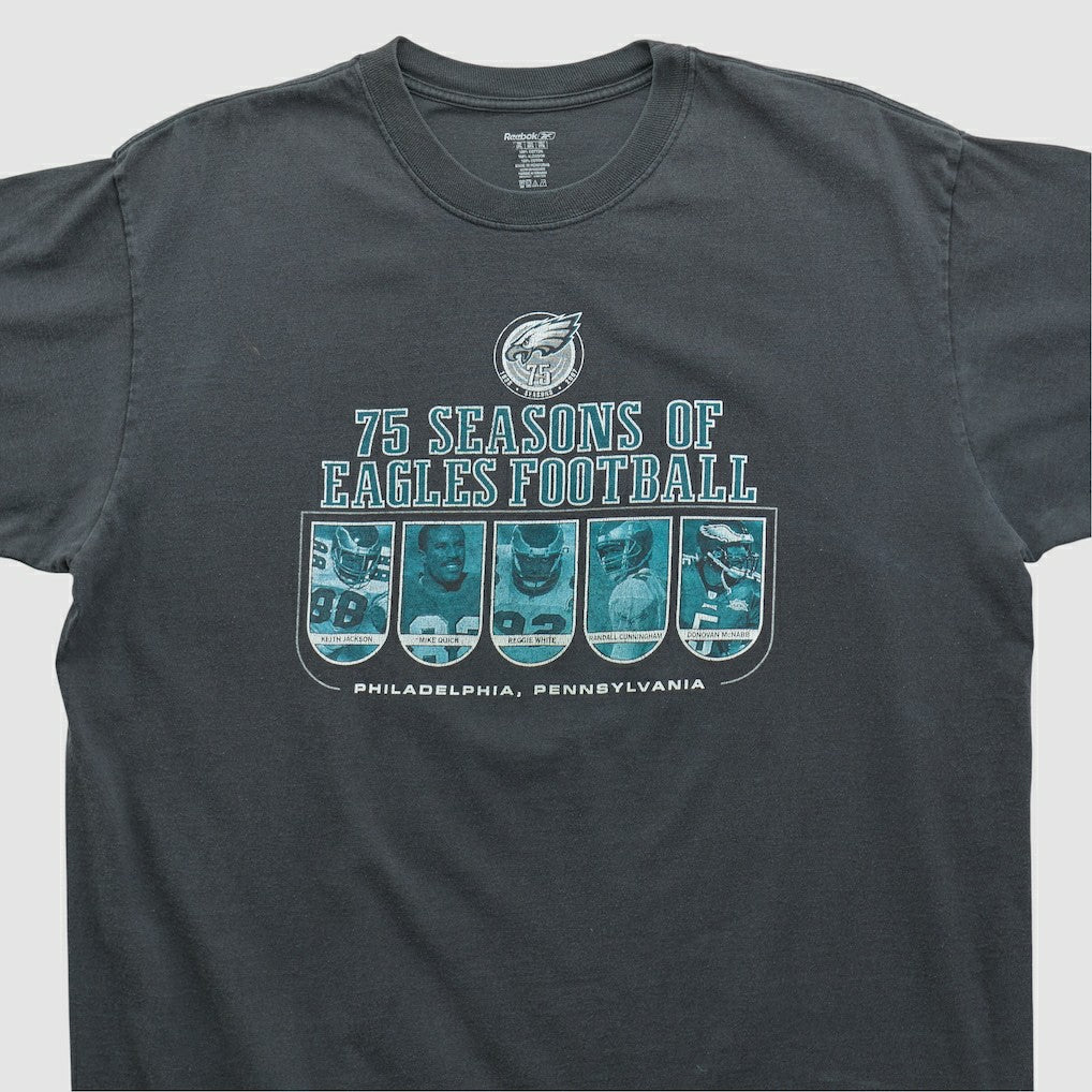 Philadelphia Eagles Reebok 2007 T-shirt Black Vintage