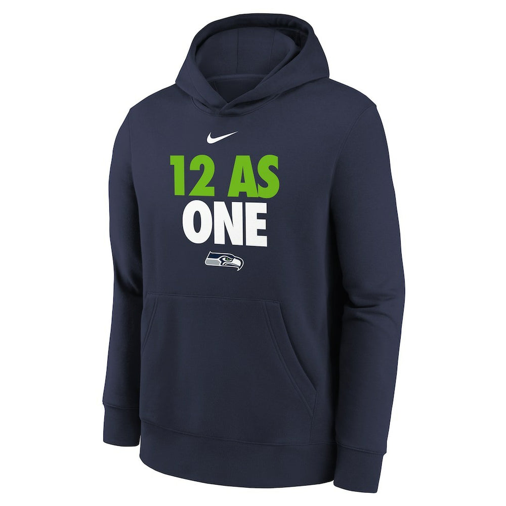 Seattle Seahawks Youth 12 As One Fleece Hoodie College Navy