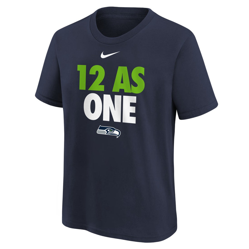 Seattle Seahawks Youth 12 As One T-Shirt College Navy