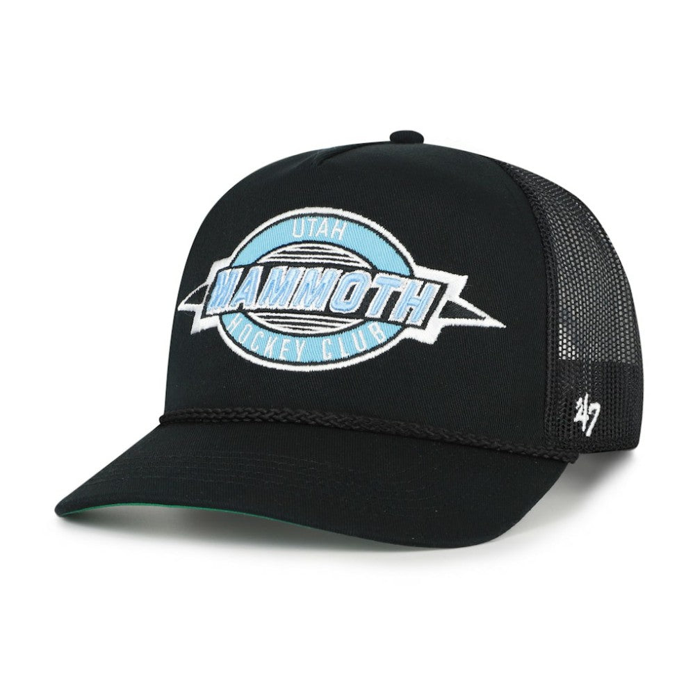 NHL Utah Mammoth '47 Frame Out Mesh Rope Hitch Adjustable Hat - Black