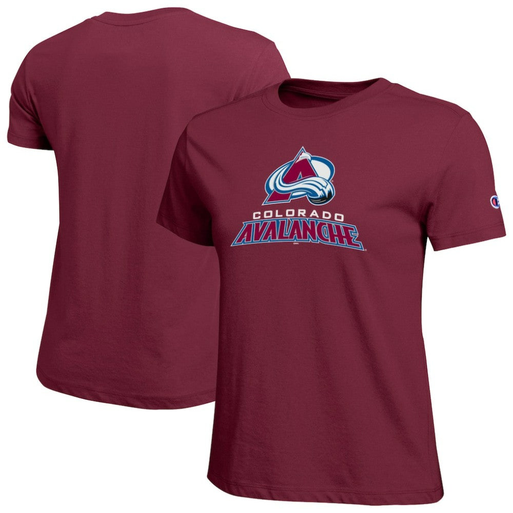 NHL Colorado Avalanche Champion Women's Wordmark Lockup T-Shirt - Burgundy