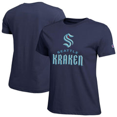 NHL Seattle Kraken Champion Women's Wordmark Lockup T-Shirt - Navy