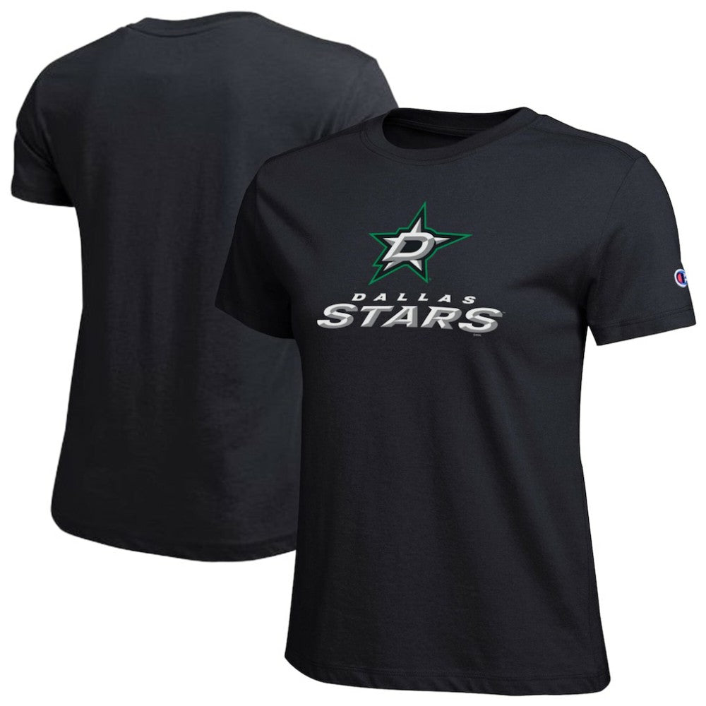 NHL Dallas Stars Champion Women's Wordmark Lockup T-Shirt - Black