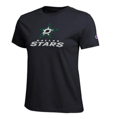 NHL Dallas Stars Champion Women's Wordmark Lockup T-Shirt - Black