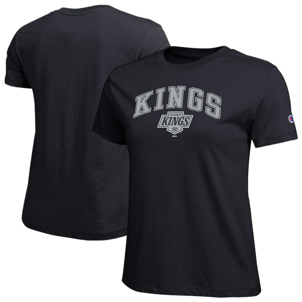 NHL Los Angeles Kings Champion Women's Arch Mascot Logo T-Shirt - Black