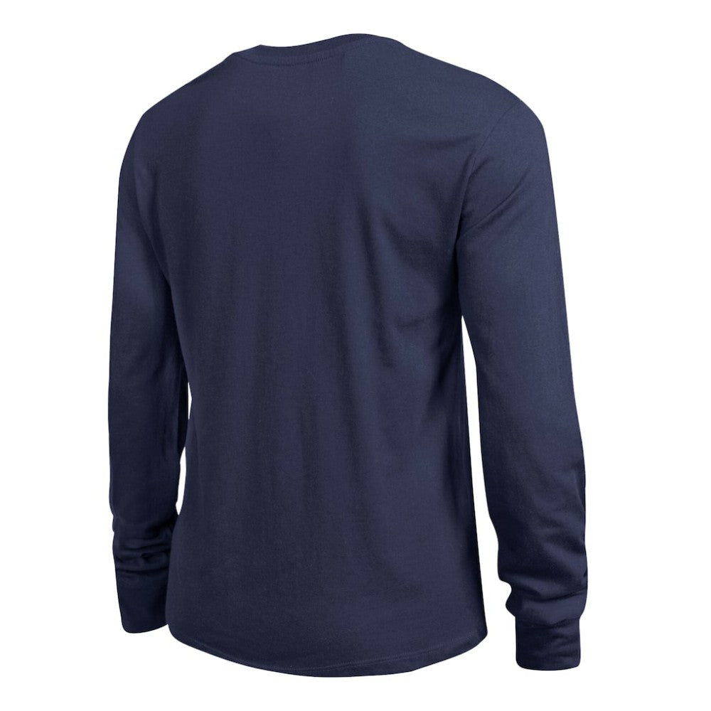 NHL Montreal Canadiens Champion Women's Wordmark Lockup Long Sleeve T-Shirt - Navy