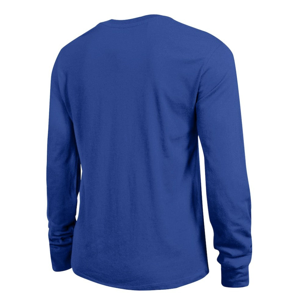 NHL Vancouver Canucks Champion Women's Wordmark Lockup Long Sleeve T-Shirt - Royal
