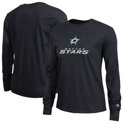NHL Dallas Stars Champion Women's Wordmark Lockup Long Sleeve T-Shirt - Black