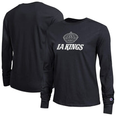 NHL Los Angeles Kings Champion Women's Wordmark Lockup Long Sleeve T-Shirt - Black